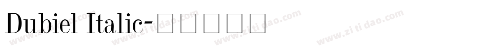 Dubiel Italic字体转换